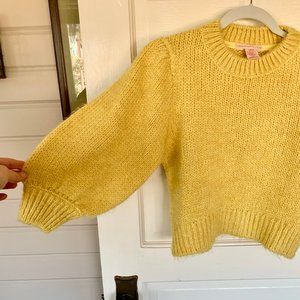 Cropped Bubble Sleeve UO Sweater, Small